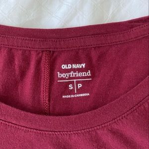Maroon Old Navy Boyfriend style Shirt